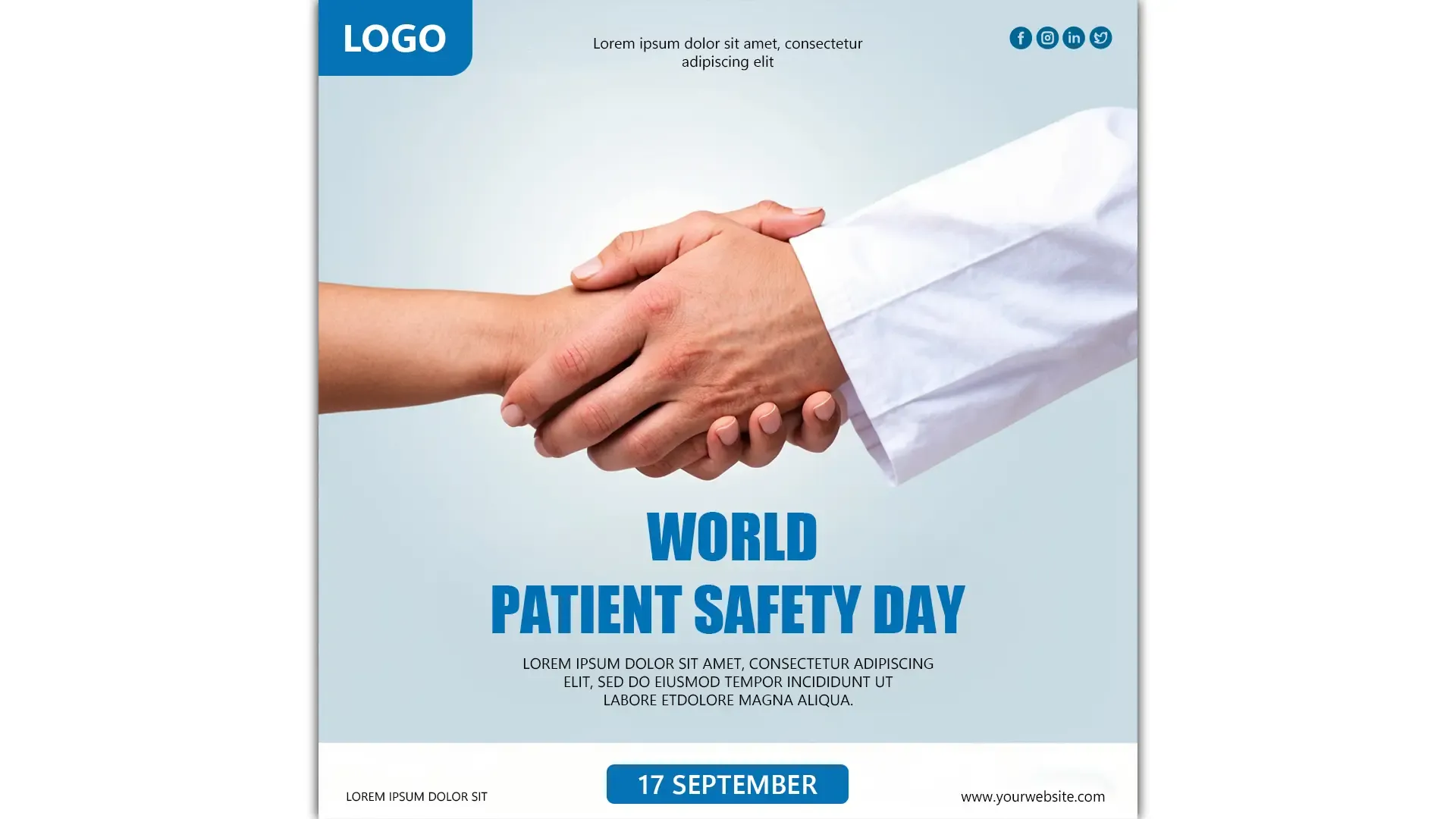 World Patient Safety Day Celebration Instagram Post PSD image